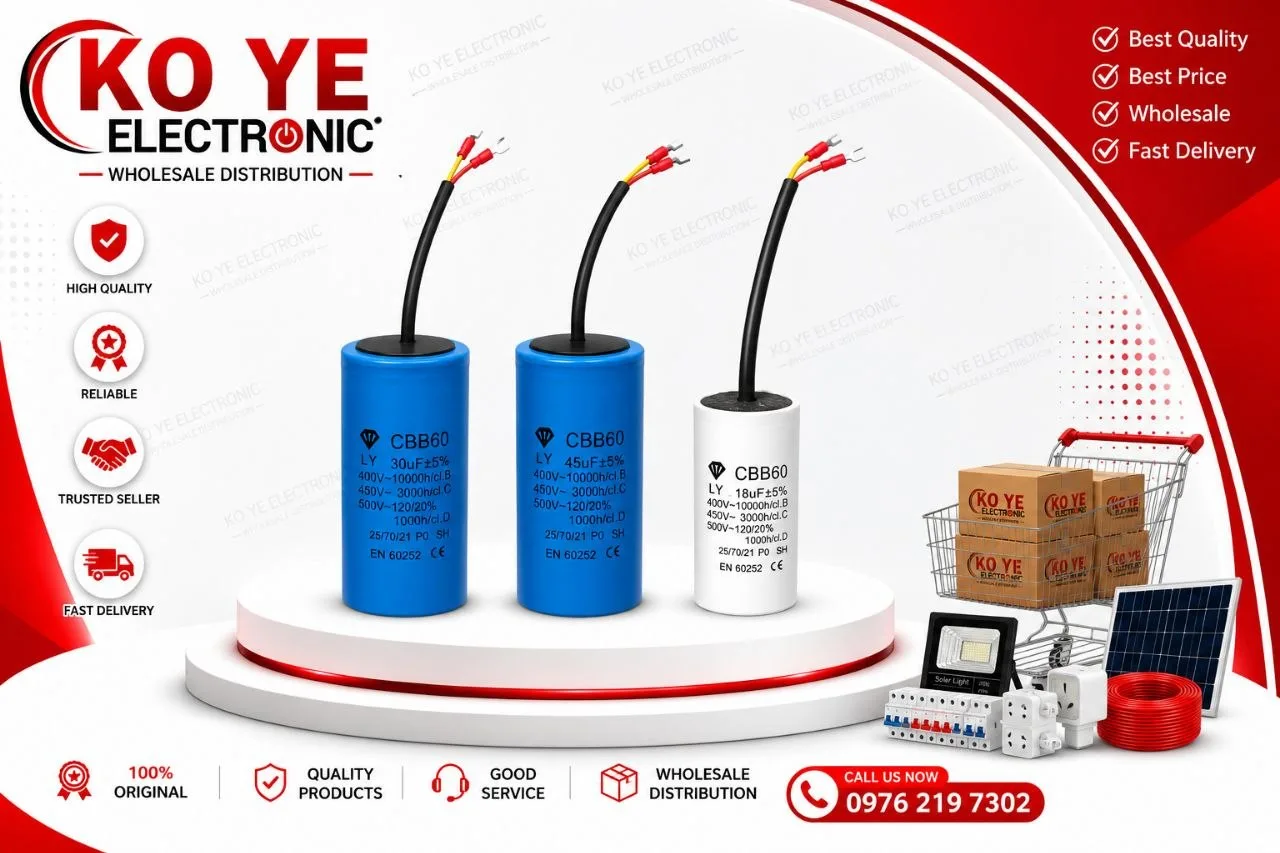 Diamond Water Pump Capacitor (6uF - 400uF)