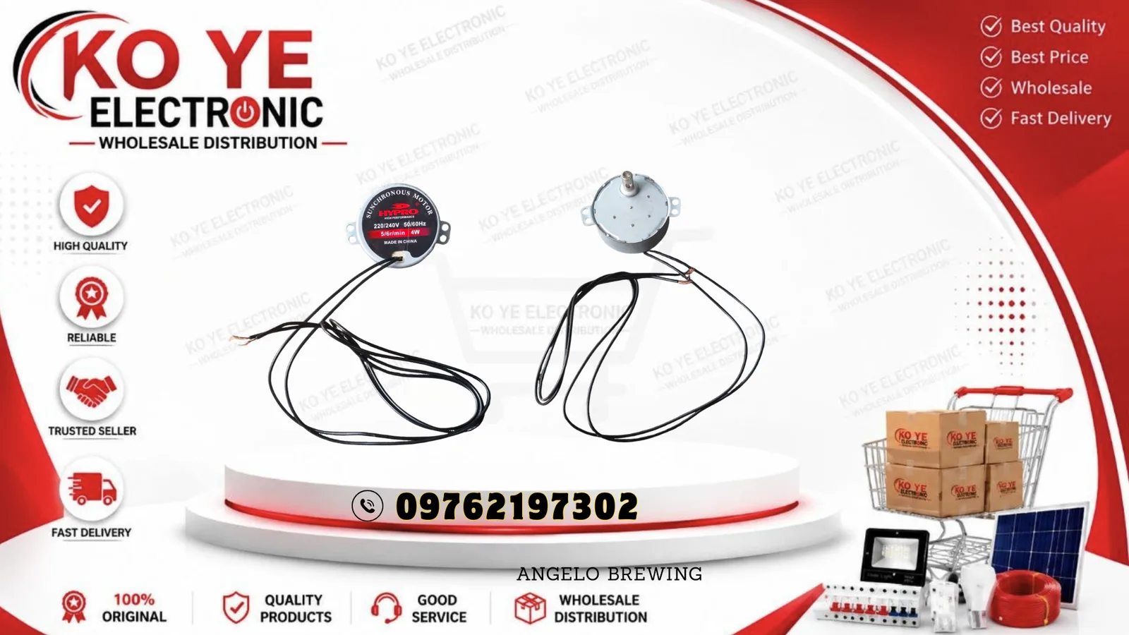 AC Swing Motor (ပန်ကာ ခေါင်းရမ်း မော်တာ)