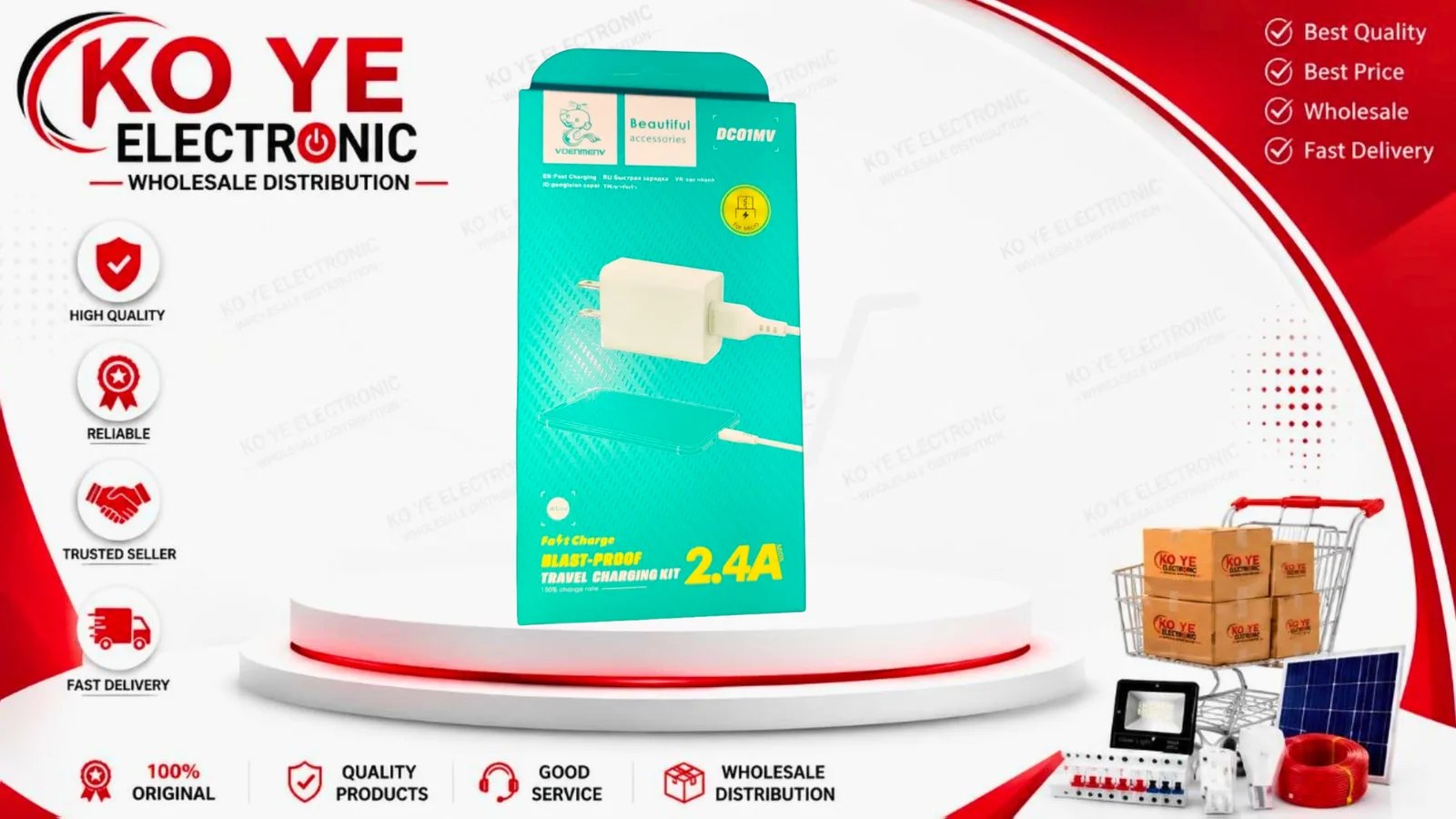 Denmen Micro (V8) ဖုန်းအားသွင်းကြိုးများ