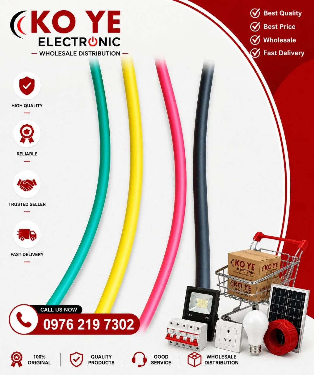 Heat Shrink Tubing (မီးရှို့ပိုက် No.1-10)
